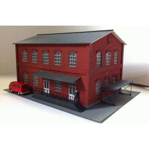 1:87 Model Train ho scale red residential building diy kit architectural model material sand table model materials Free Shipping