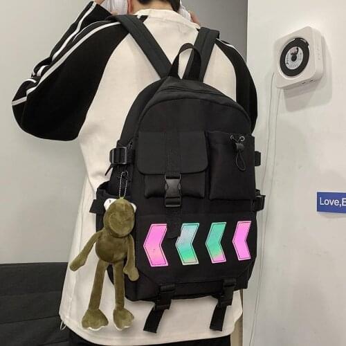 Fashion New Reflective Design Womens Backpack High Quality Nylon Waterproof Backpack Female Anti Theft Casual Schoolbag