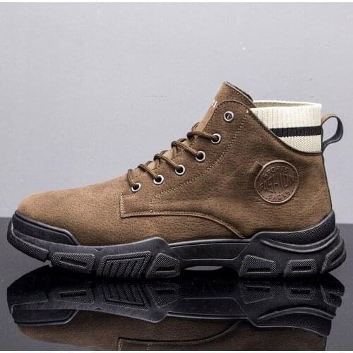 Autumn and winter 2020 new mens leisure male boots high top cotton shoes sports Korean sneakers for men men sneakers