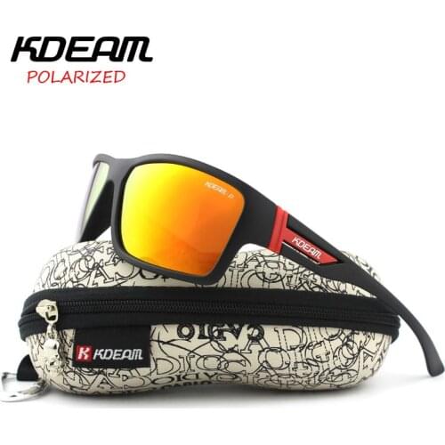 KDEAM Outdoor Polarized Sunglasses Men Sport Style Sun Glasses High Quality Polaroid Lens Goggles Fashion Shades Male Gafas XH12