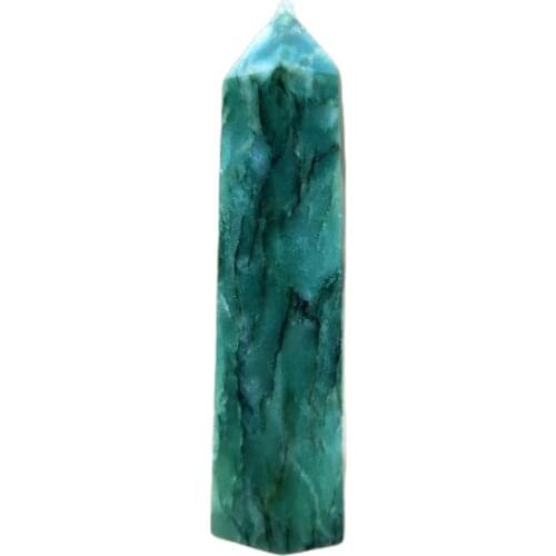 Natural Green mica Quartz Crystal Wand Micas Fully inside Reiki Healing Fengshui Fortune Stone