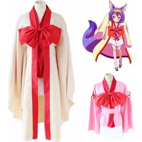 No Game No Life Warbest Hatsuse Izuna Cosplay Costume Full Set Japanese Traditional kimono Uniform Outfit Halloween Party Dress