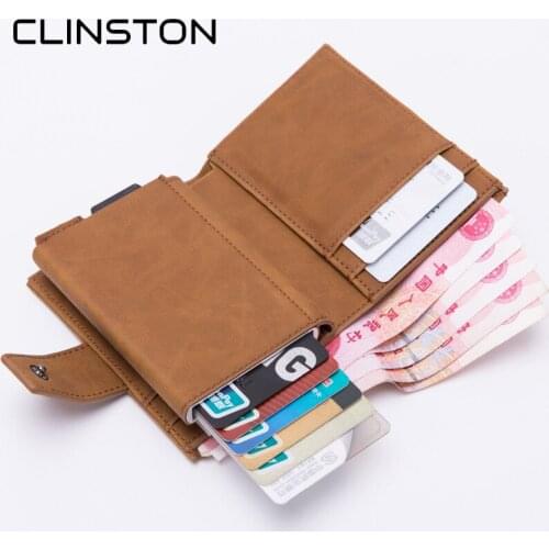 New Style RFID Blocking Card Holder Male Minimalist Wallet Metal Men Single Box Aluminium Hasp Holder for Cards