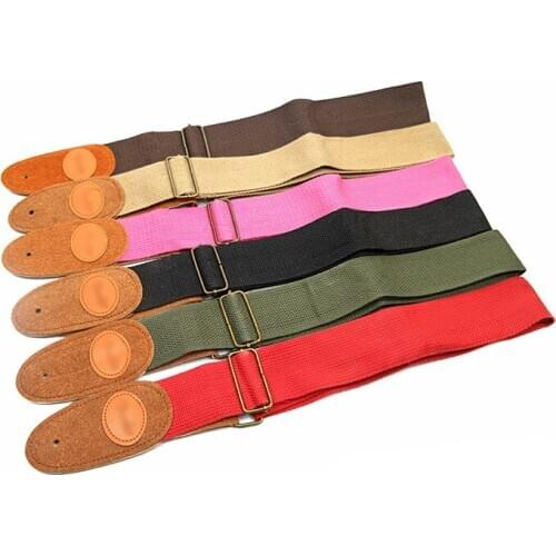 Adjustable Guitar Strap Guitar Belt Leather Head Guitar Strap Folk Guitar Strap Musical Instruments Guitar Accessorie