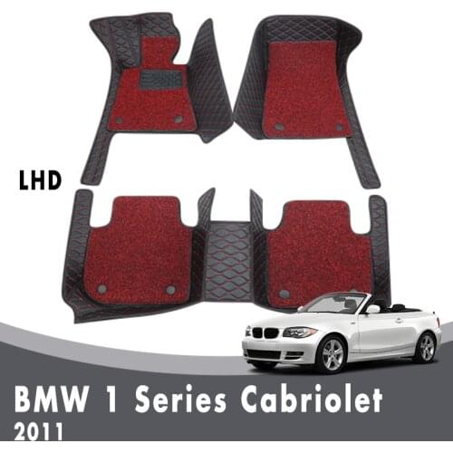 Luxury Carpets For BMW 1 Series Cabriolet 2011 Double Layer Wire Loop Custom Car Floor Mats Interior Accessories Foot Pads Rugs