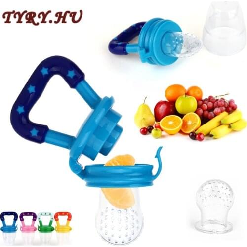 TYRY.HU 1PC Baby Teether Nipple Fruit Food Feeding Tool Silicona Pacifier Safety Feeder Bite Food BPA Free Silicone Teethers