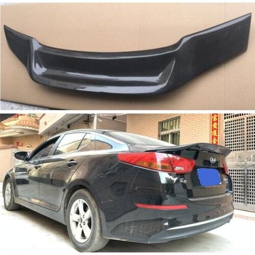 High Quality R STYLE REAL CARBON FIBER REAR TAIL WING TRUNK LIP SPOILER FOR KIA k5 Optima 2014 2015