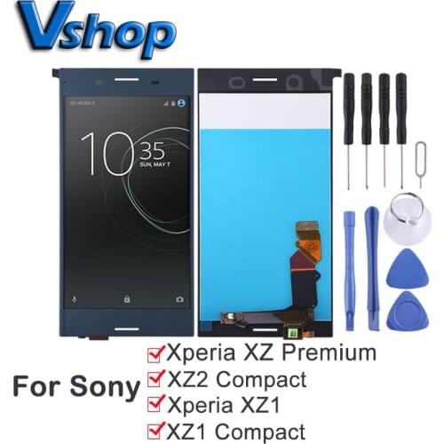For Sony Xperia XZ Premium LCD Screen and Digitizer Full Assembly for Xperia XZ Premium LCD Screen Mobile phone Replace Parts