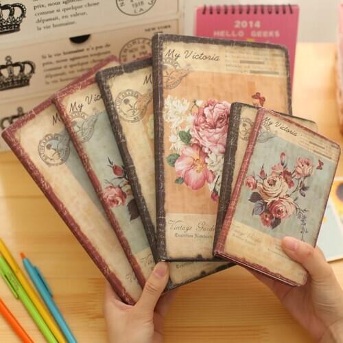 High Quality New Roses Illustrations Sketchbook Notepad Diary Drawing Cute Roses Notebook Paper Book Office School Supplies Gift