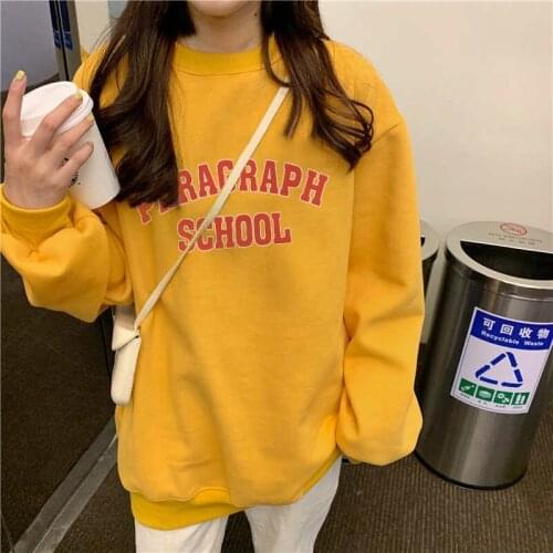 Womens Sweatshirt Oversized tee dropshipping Kawai printi harajukuTop y2k undefined kpop korean Long sleeve aesthetic clothes