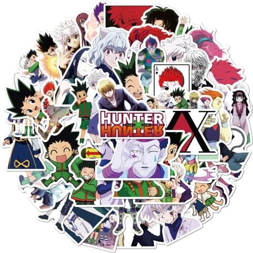 10/50PCS HUNTER Anime Cute Cartoon Girl Funny Toy Sticker Boy Water Cup Laptop Skateboard Refrigerator Helmet Graffiti