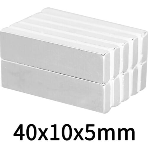 2~50PCS 40x10x5 mm Strong Sheet Rare Earth Magnet 40mmx10mm Big Rectangular Neodymium Magnets 40x10x5mm N35 Magnetic 40*10*5 mm