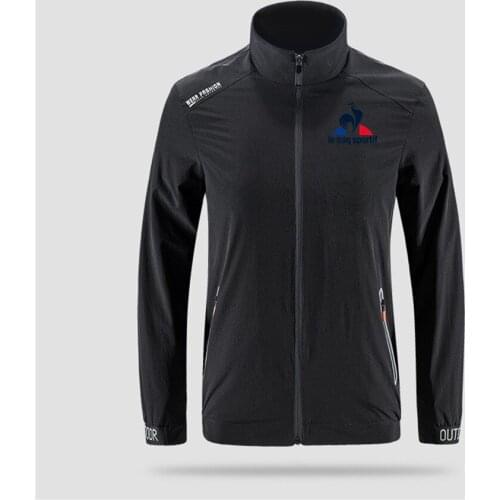 2021 European Slim sport jacket mens street windbreaker zipper thin jacket mens casual Front printing jacket Asian size