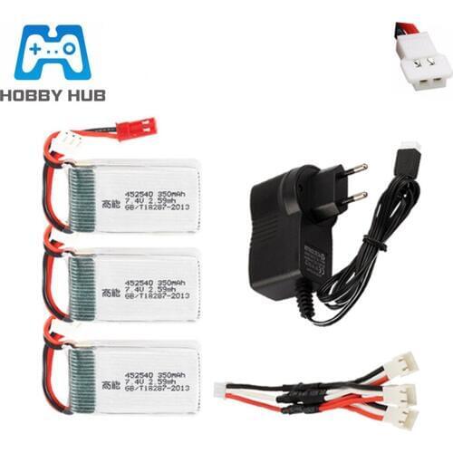 7.4v 350mAh Lipo Battery+Charger For MJX X401H X402 JXD 515 515W 515V RC Mini FPV Drone Quadcopter spare parts lipo 2s battery