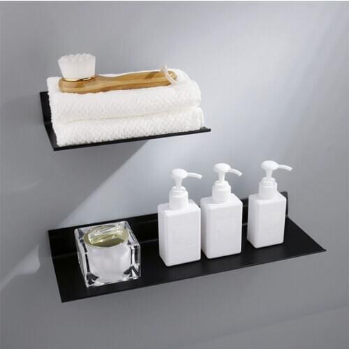 Bathroom Shelf Aluminum Alloy Shower Rack Corner Shelf Square Bath Shower Shelf Wall Mounted Storage Organizer Rack