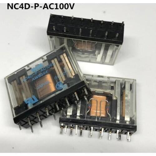 HOT NEW relay NC4D-P-AC100V AWB8344 NC4D-P-100VAC 100VAC AC100V 14PIN