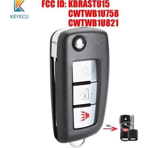KEYECU Upgraded Flip Remote Car Key Fob 315MHz ID46 for for Nissan Titan Versa Xterra Armada for Infiniti FX35 FX45 KBRASTU15