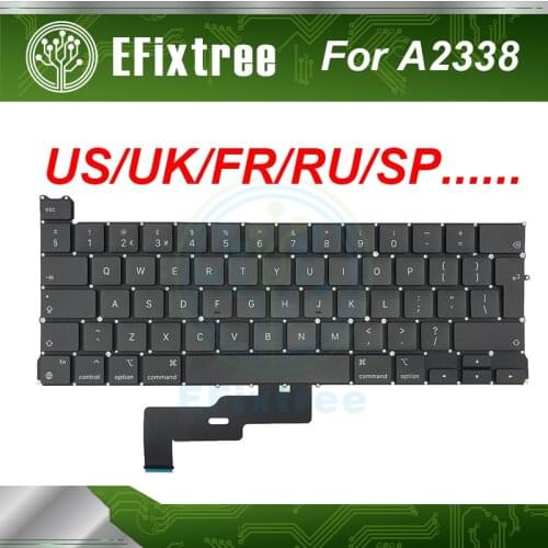 10 PCS A2338 Keyboard Russian RU US UK French Spanish German Italian Danish Italian Swedish For Macbook Pro Retina 13'' M1 2020