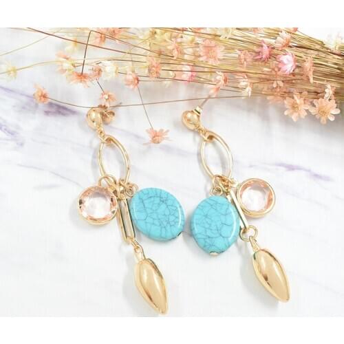 Korean Creative Fashion Long Geometric Round Tassel Earrings For Women Exaggerated Dangle Earring 2020 kolczyki Jewelry