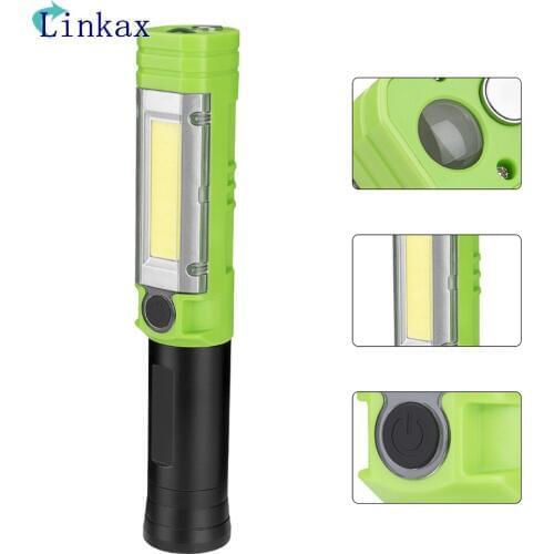 Multi-functional Telescopic 3 AAA Powerful XPE+COB Working Light Magnetic 4 Mode Flashlight Torch Flexible Pick Up Tool Lantern