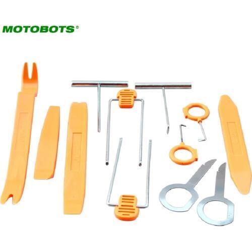 MOTOBOTS 12Pcs/Set Plastic Car Radio Door Clip Panel Trim Dash Audio Removal Pry Repairing Tool #CA2594