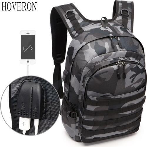 Backpack Men Bag Battlefield Infantry Pack Camouflage Travel Mountaineer bag Canvas USB Headphone Jack Back Knapsack school bags