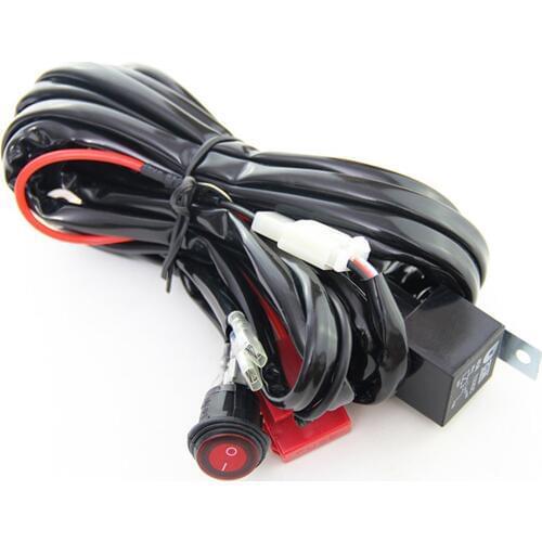 New LED Light Bar Wiring Harness Kit 14AWG Heavy Duty 12V On-off Switch Power Relay Blade Fuse for Off Road LED Work Light Bar