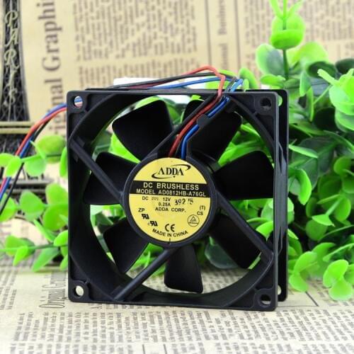 Original ADDA 8025 12V 0.25A 8CM/CM AD0812HB-A76GL cooling fan 80X80X25MM