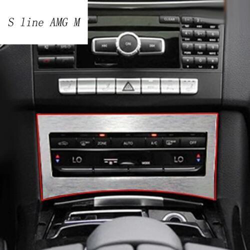 For Mercedes Benz E class W212 Interior Trim Air conditioning CD control button panel decoration Cover Car styling accessories