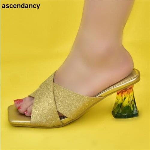 Latest Design Plus Size Women Shoes 43 Open Toe Shoes Colorful Heels for Women Luxury Brand Shoes Women African Party Pumps