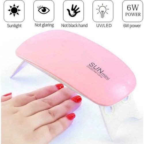 SUN Mini 6W Nail Dryer Machine Portable 6 LED UV Manicure Lamp Home Use Nail lamp for Drying Nails Polish Varnish with USB Cable