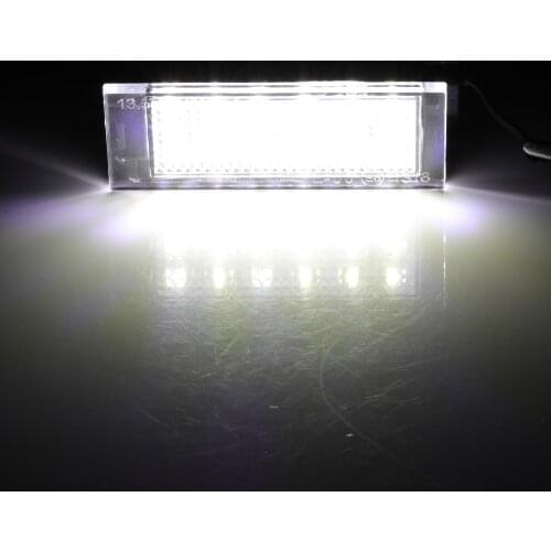 2Pcs Canbus Car LED Number License Plate Light No error For Renault Megane 3 Clio Laguna 2 Megane 3 Twingo Master Vel Satis