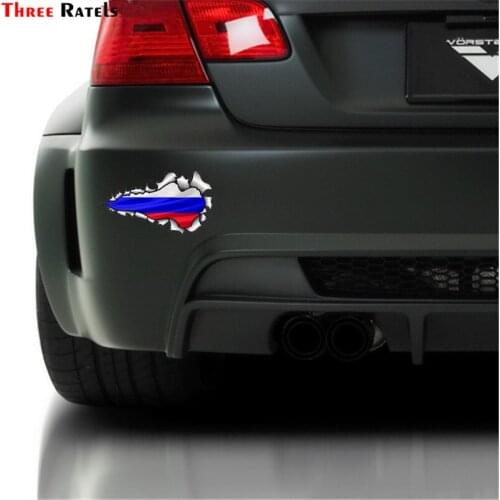 Three Ratels FTC-1110 The Russian Flag Motif External Vinyl Car Sticker For Peugeot 206 407 307 5008 308 2008 3008 207 407 408