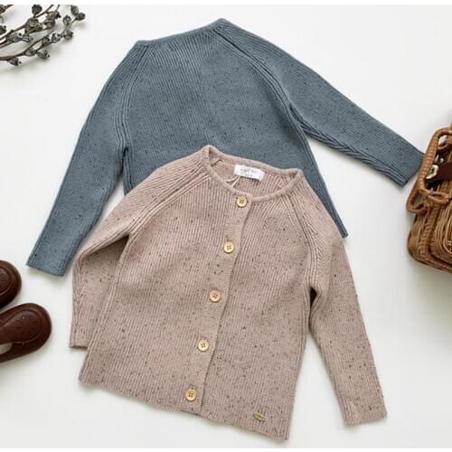 Spring Autumn Baby Boys Girls Pure Color Cardigan Coat Children Clothing Baby Boy Girl Long Sleeve Knitted Kids Cardigan Coat
