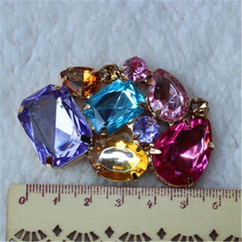 1 Pair Women Shoe Decorations Clips Shoe Buckle Crystal Decorations Clips Shoe Charms Accessories New Fashion