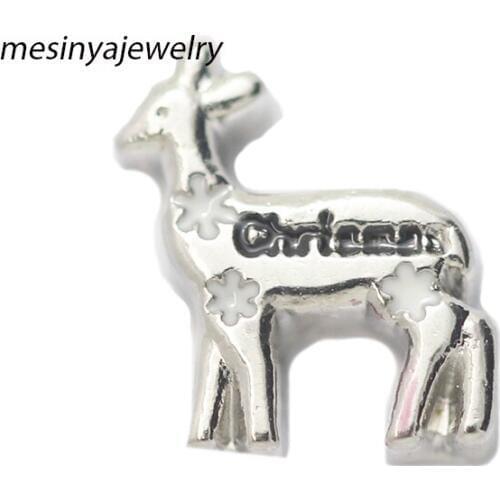 10pcs chrismas deef floating charms for glass locket, FC-159