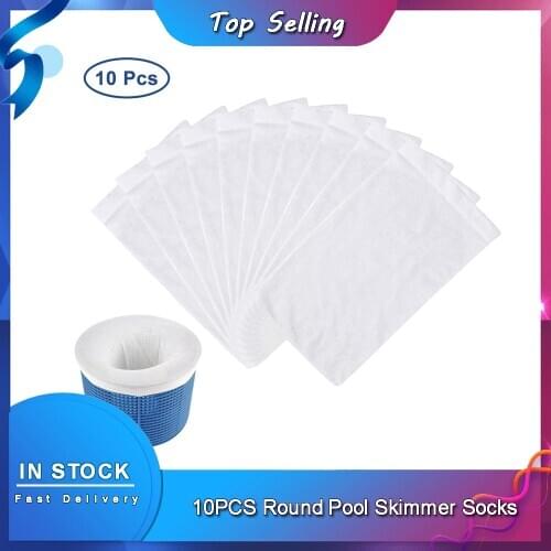 10PCS Round Pool Skimmer Socks Household Perfect Savers For Filters Baskets Skimmers Net Filter Sock Bag Filter Bag