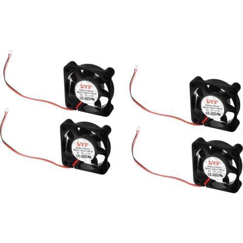 4Pcs DC12V 0.1A 4cm Cooling Fan for Computer Case CPU Cooler Radiator