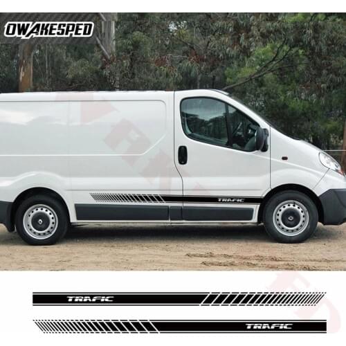 Car Sport Line Sticker For Renault Trafic Auto Side Stripes Skirt Decor Decal Car Body Door Stickers Vinyl Decals