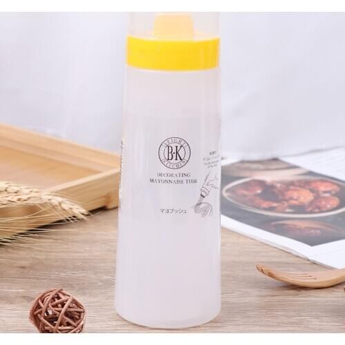 4 Holes Squeeze Type Sauce Bottle Safe Resin For Ketchup Jam Mayonnaise Olive Oil 300ml Bottle Kitchen Accessories Tools