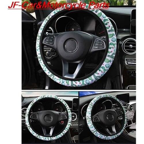 37-38CM Car Steering Wheel Cover Fashion Print Steering Wheel Case Protection Auto Interior Decoration Car Styling Accessorie