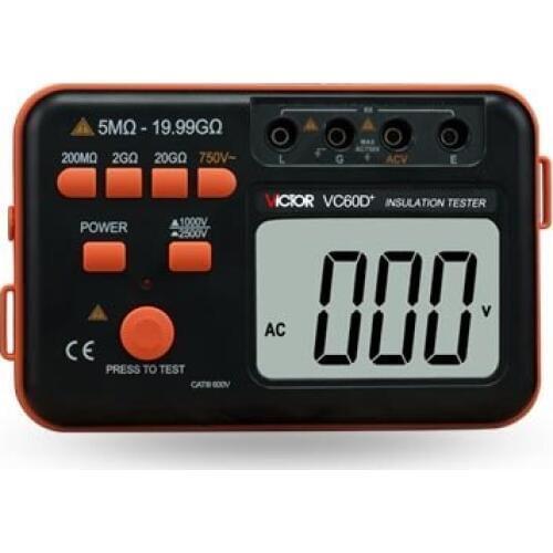 1000V/2500V Digital Insulation Resistance Tester Megger Megohm Meter Megohmmeter 5MΩ~19.99GΩ