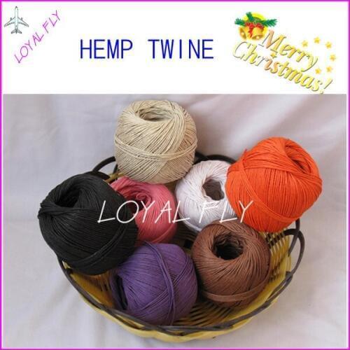 Colored waxed hemp twine/cords 24pcs/lot (dia. 1mm,100m/100g/ball)hemp rope 12 kind color you can choose by free shipping