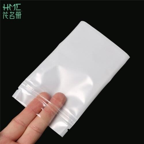 Hot Sale 50-100pcs Multi Sizes White/Clear Self Seal Zipper Plastic Retail Packaging Packing Poly Bag Hang Hole Zip lock Package