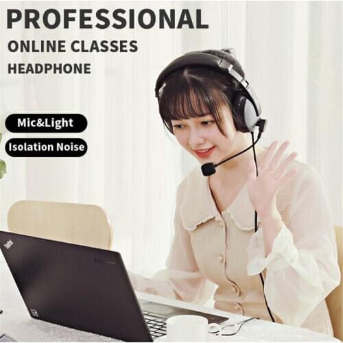 3.5mm Headset With Microphone Noise Cancelling Computer PC Headsets Lightweight Wired Headphones Hifi Headphone Gaming Headset