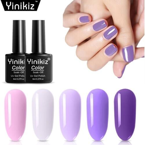 Yinikiz Gel Nail Polish 8ml Soak Off UV LED High Quality Gel Nail Art Pure Semi Permanent Glue Lacquer
