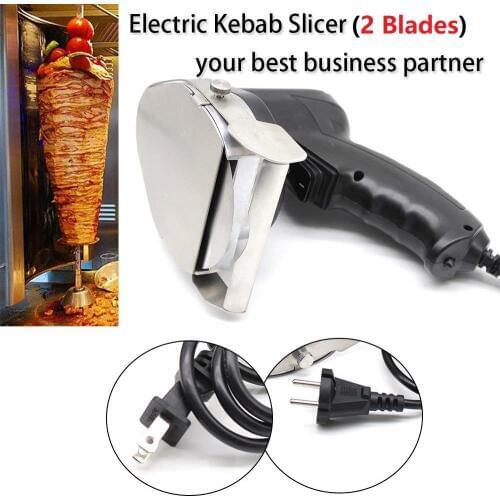 Hot Sale Quality Guaranteed Doner Kebab Slicer(Two Blades),Electrical Kebab Knife, Kebabrma Knife And Gyros Cutter With 2 Blades