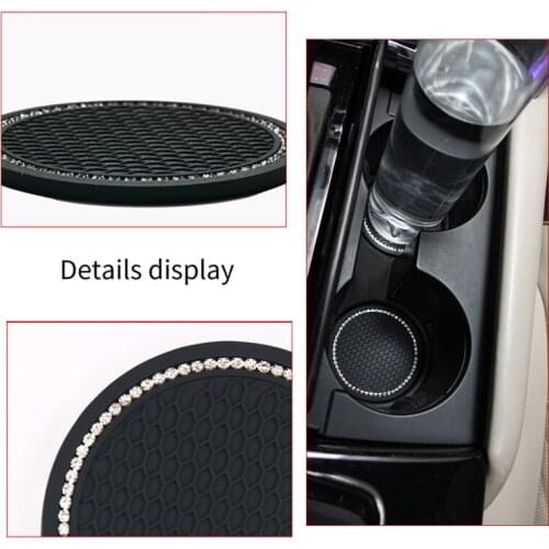 Hot Sale Car Coaster Water Cup Bottle Holder Anti-Slip Pad Mat Silica Gel for Interior Decoration Car Styling Accessories 1/2Pcs