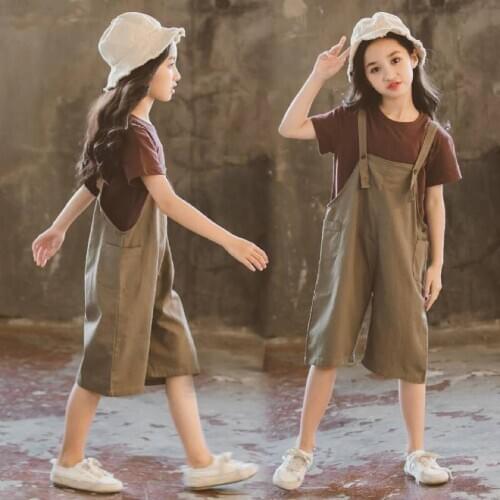 Teenager Girl Suits 2020 New Girls Summer Tops T Shirt + Shorts Clothes 2Pcs Sets Fashion Children Kids Girl Clothing Outfits