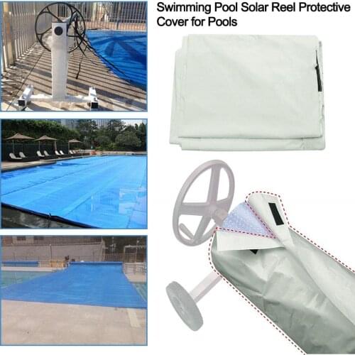Swimming Pool Cover Outdoor Dustproof Waterproof UV Protective Pool Solar Roller Reel Protective Cover Solar Blanket Pool Tool